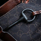 "GUCCI" GG canvas pattern horsebit design one shoulder bag