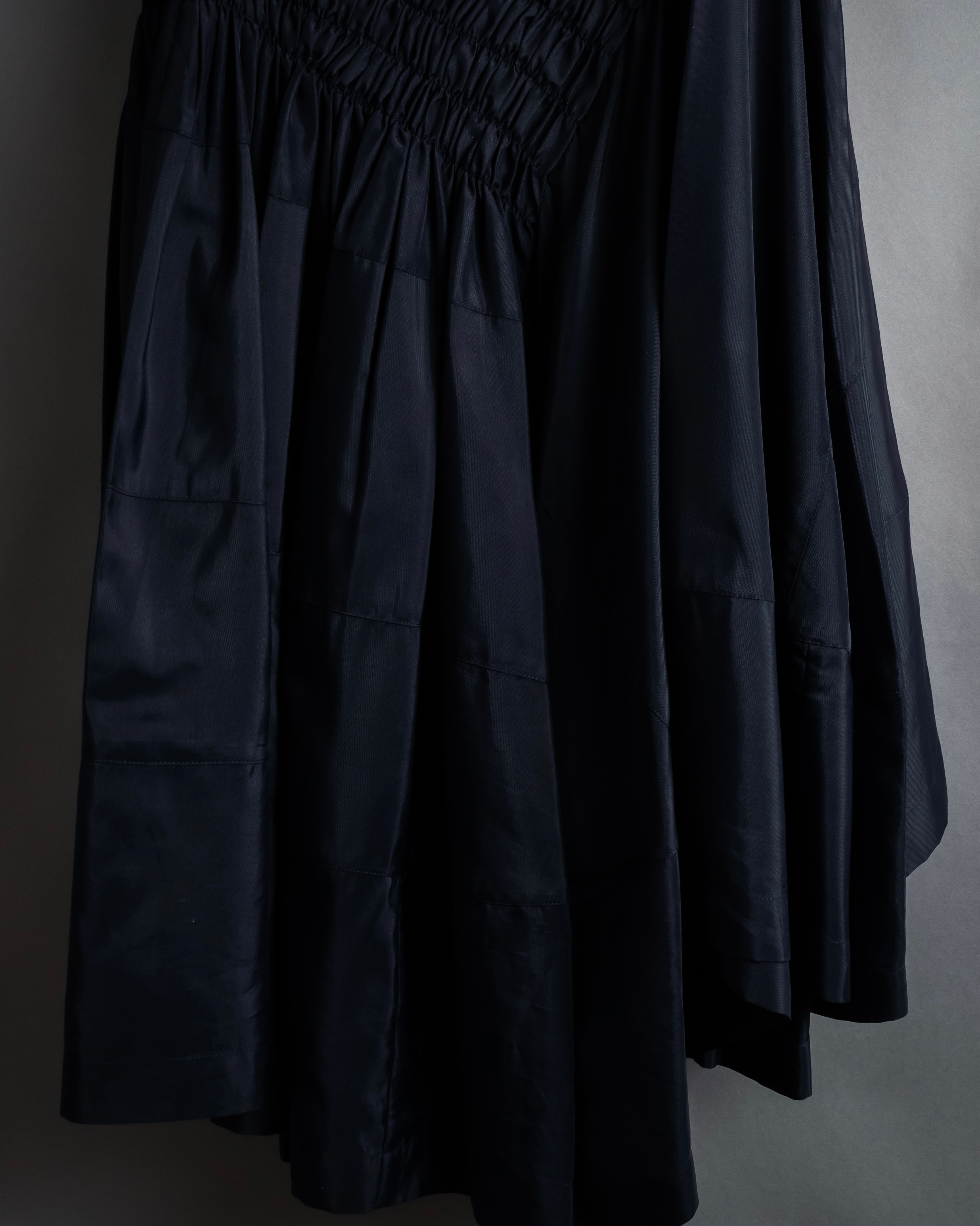 "COMME des GARÇONS" 90SS triacetate smocked asymmetric skirt