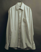 "Yves Saint Laurent" 80's-90's Classic off white dress shirt