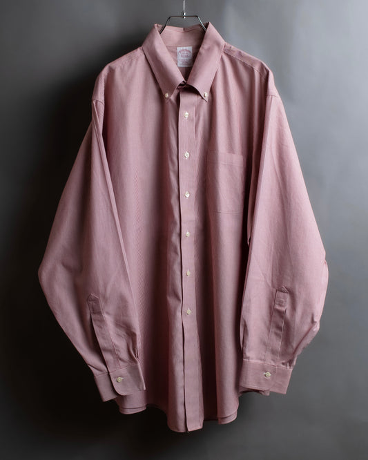 "BROOKS BROTHERS" Ultra thin stripe button down colour oversized shirt