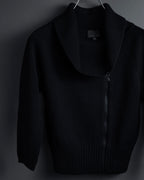 "FENDI" Raglan sleeves short length zip-up knit