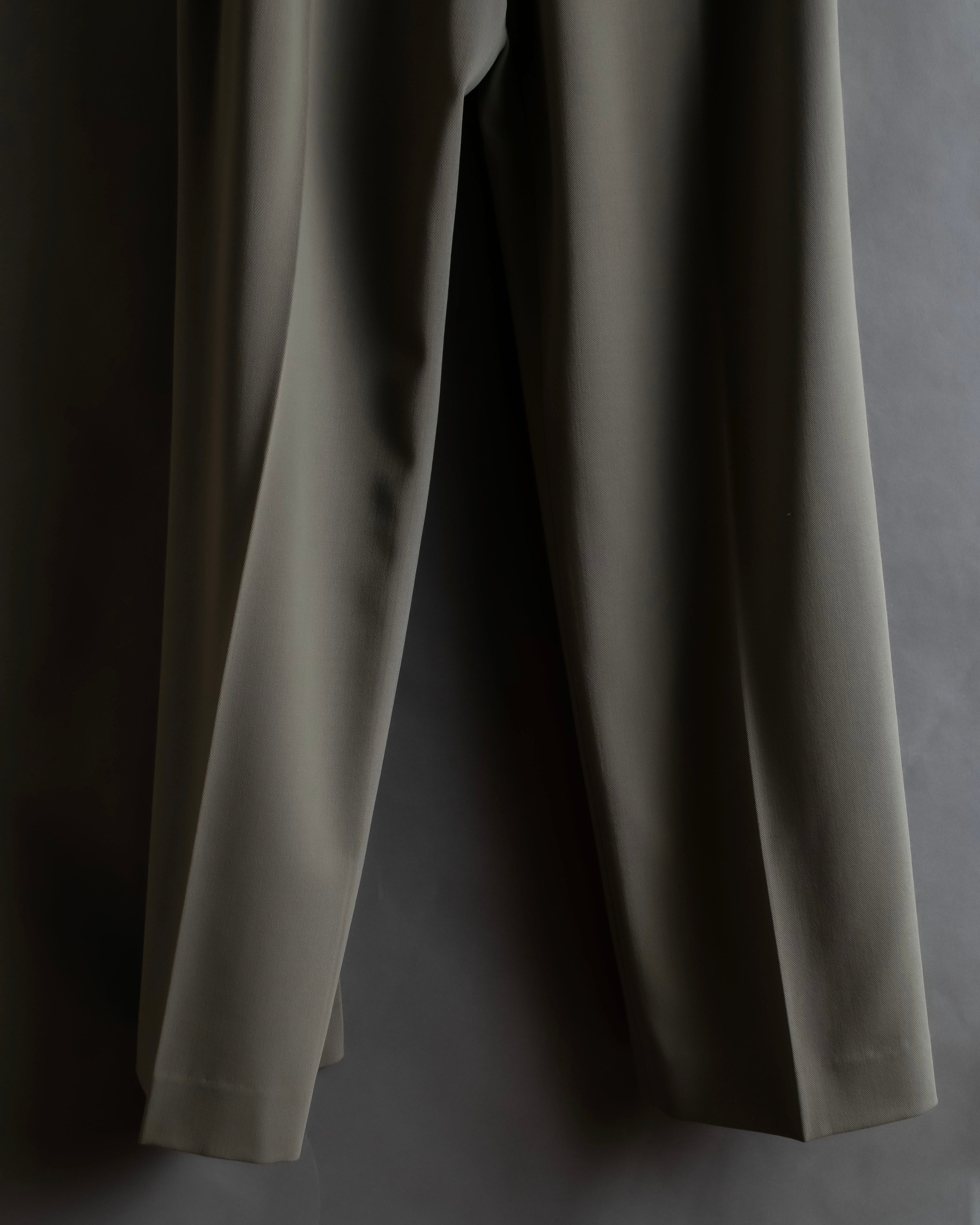 "HERMES" Margiela period silk wide straight slacks