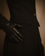 –SPECIAL– "CHANEL" 04SS sculpted princess-line wool crepe coat