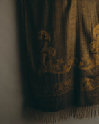-SPECIAL- “LOEWE” 90’s-00’s Botanical anagram jacquard fringe stole