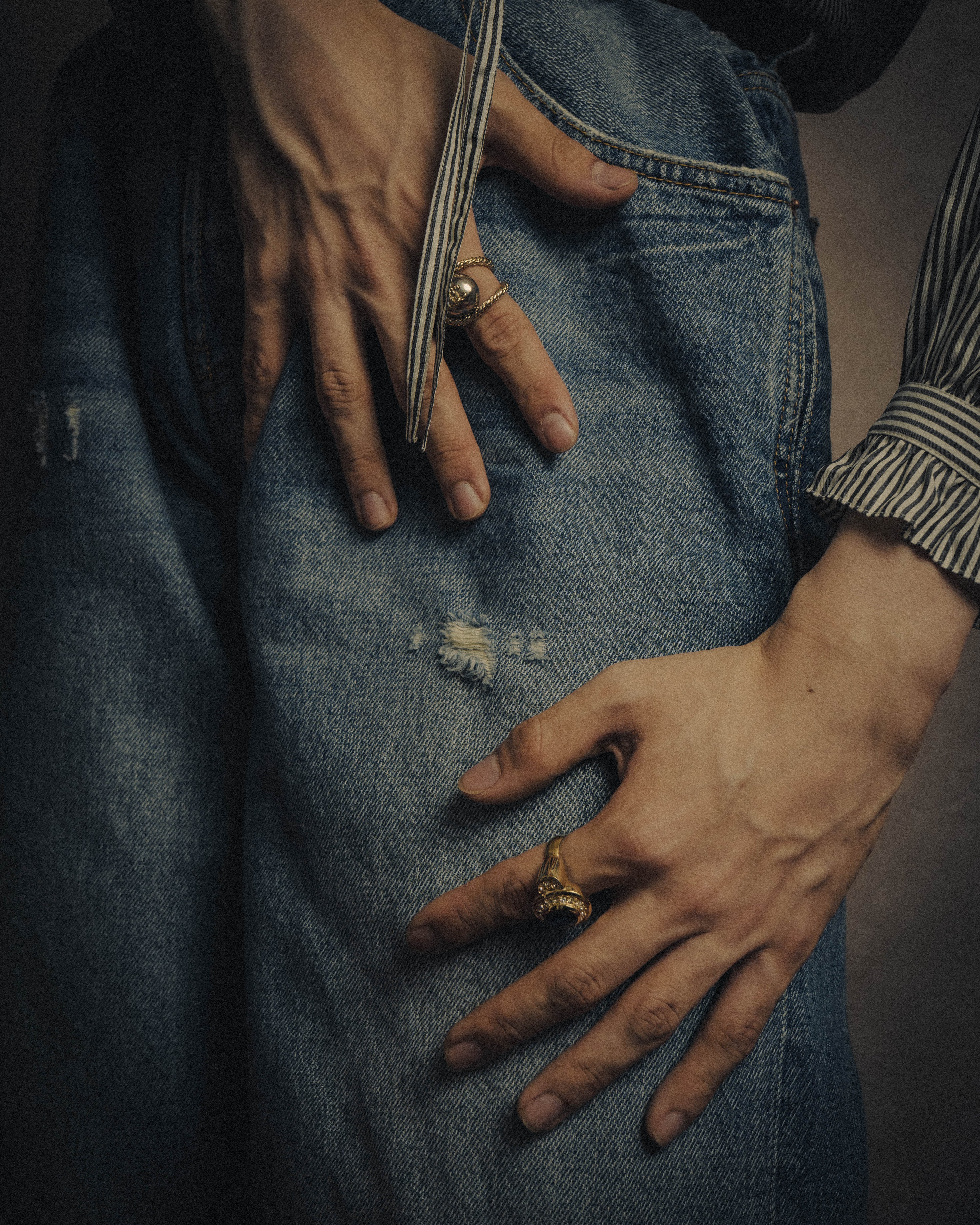 -SPECIAL- “SAINT LAURENT” 2023’s Long extreme baggy faded denim jeans