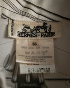 -SPECIAL- "HERMES" 00's Jean-Paul Gaultier Era Silk Twill Shirt "La Musique des Sphères