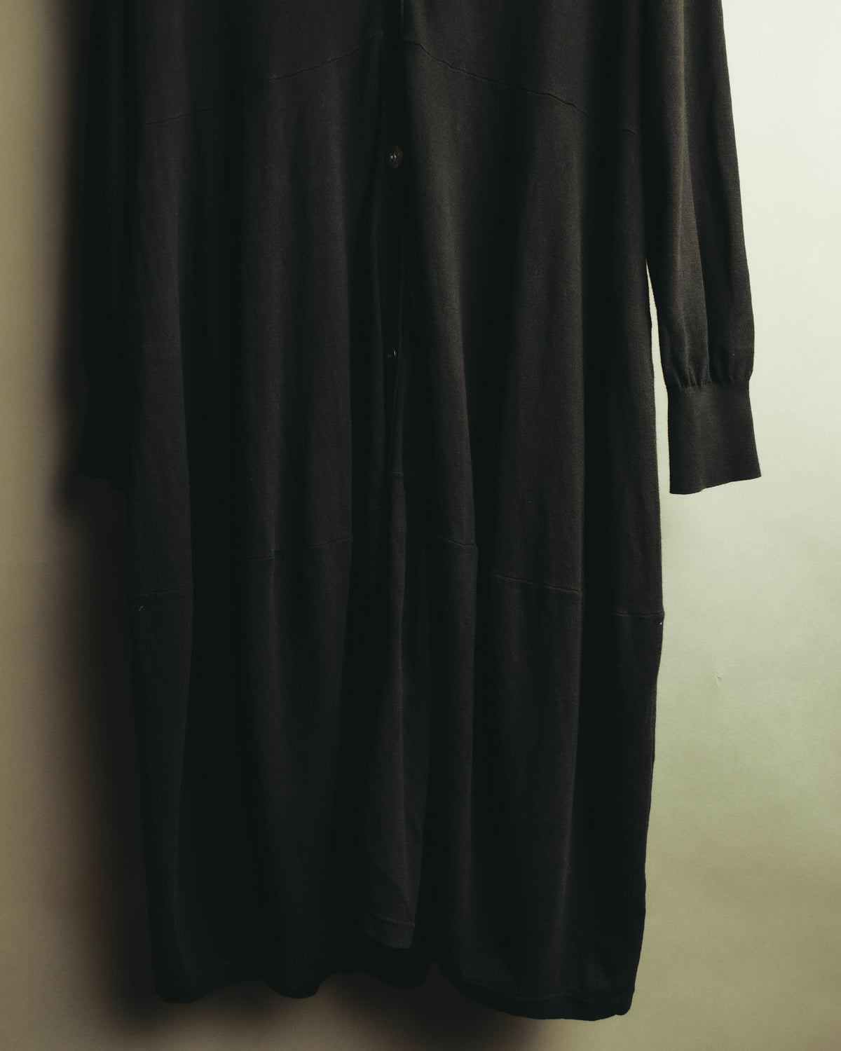 “Y’s for living” Late 2010’s-early 2020’s Draped cotton button-front long dress