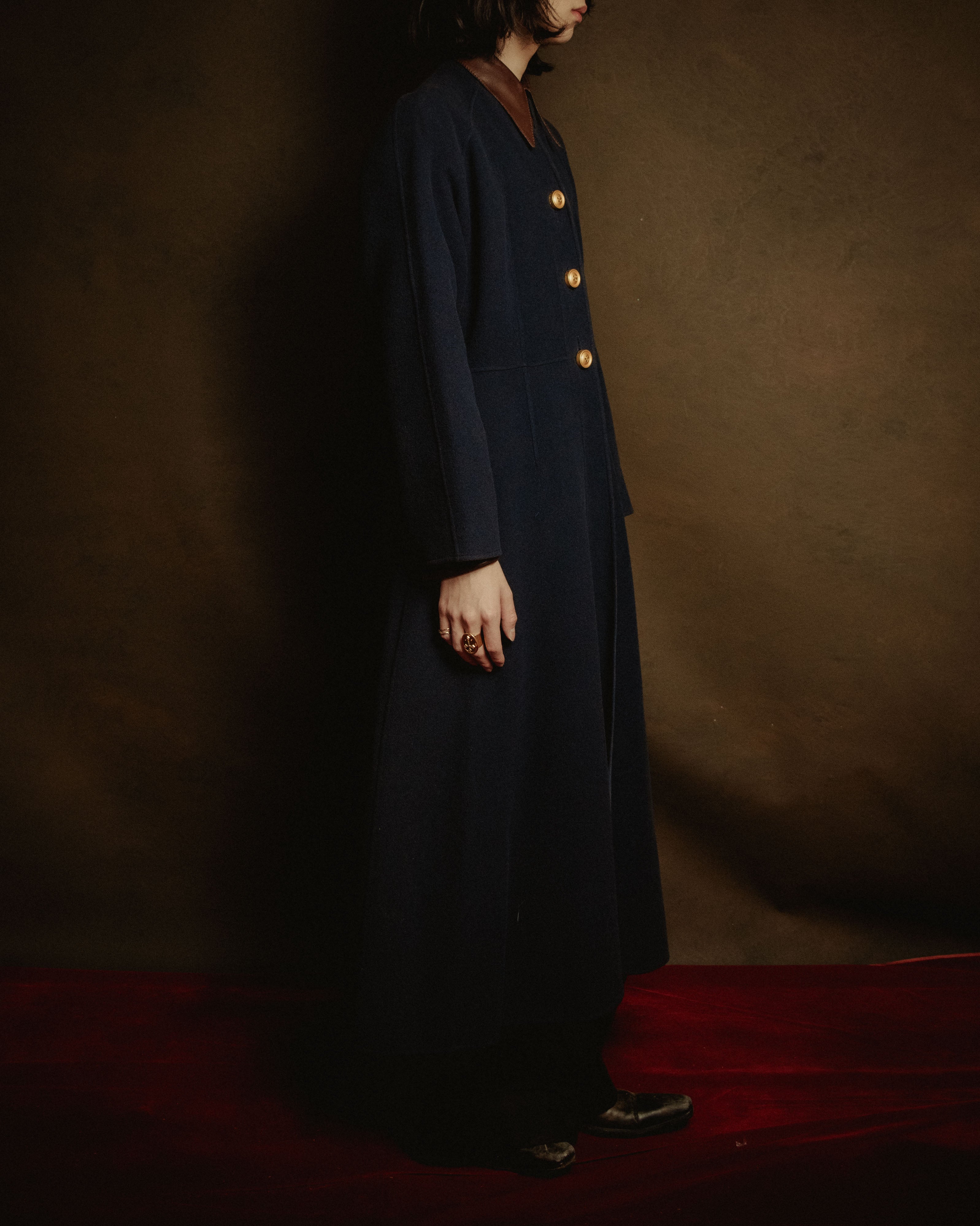 Christian Dior - Coat Dress - Navy - Size 9 - 80s 90s Vintage