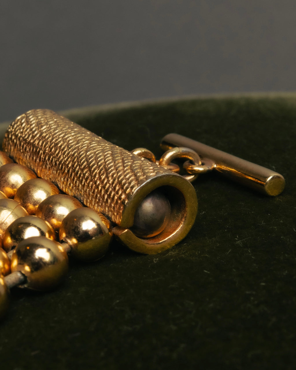 -SPECIAL- “Christian Dior” 70’s-80’s Five strand gold ball chain bracelet