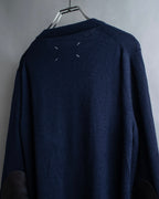 "MAISON MARGIELA" 16AW elbow patch design navy color knit