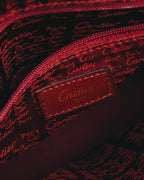 "Cartier" 80's-90's Bordeaux leather handbag
