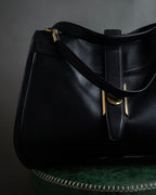 "Salvatore Ferragamo" Vertical gancini drawstring hobo bag