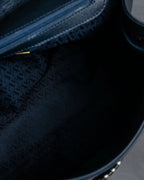 "Valentino Garavani" Saddle stitch design grain leather hand bag