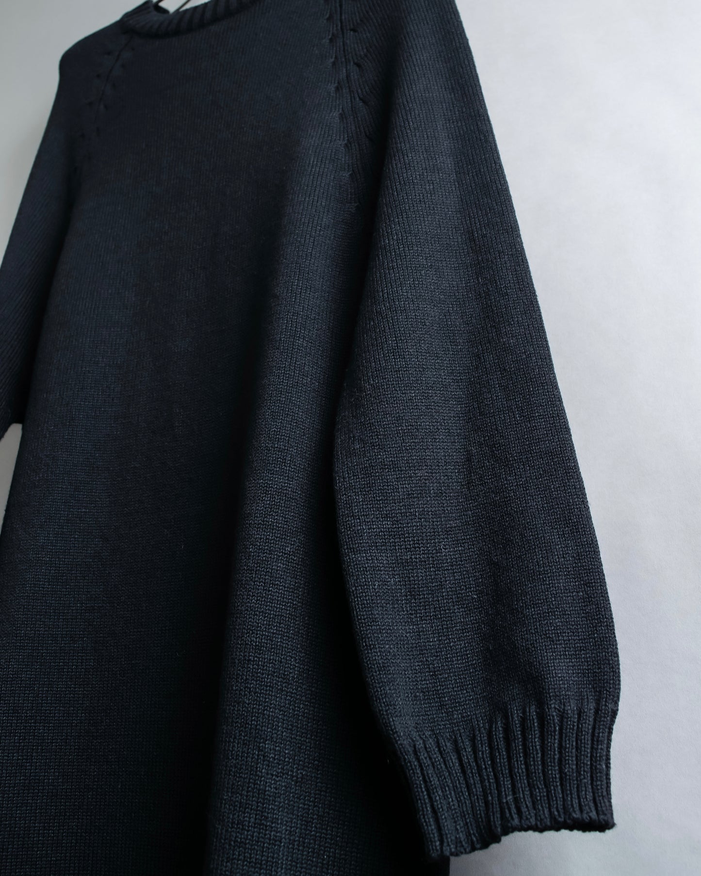 "tricot COMME des GARCONS" Maxi length deep black knit dress