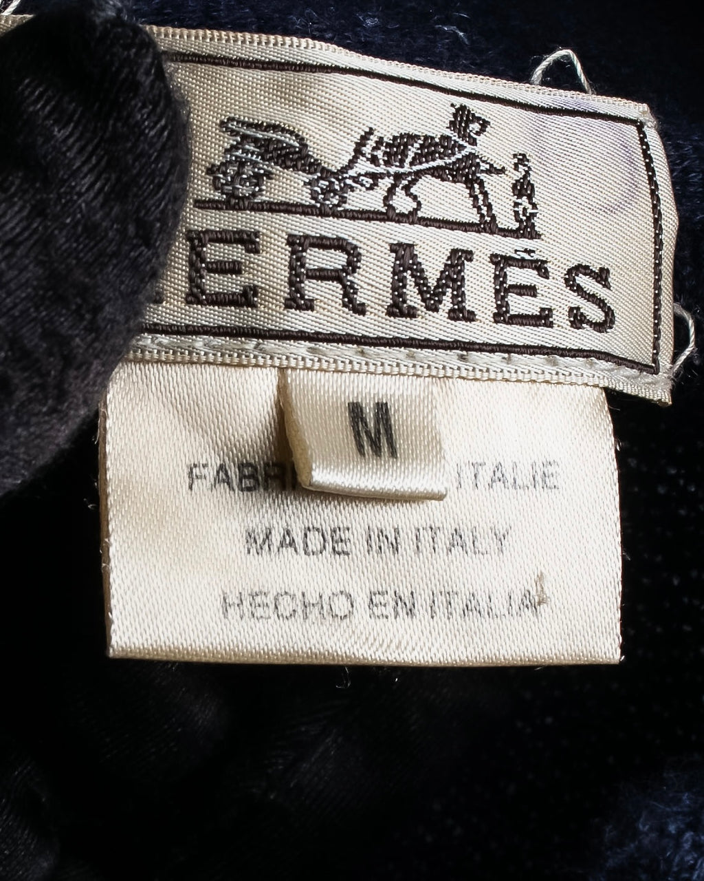 Hermès Camiseta de punto de cachemira azul marino hermosa