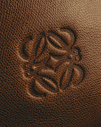 "LOEWE" 80s–00's logo embossed leather handbag