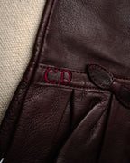 “Christian Dior” 1980’s-90’s Bow detailed leather gloves
