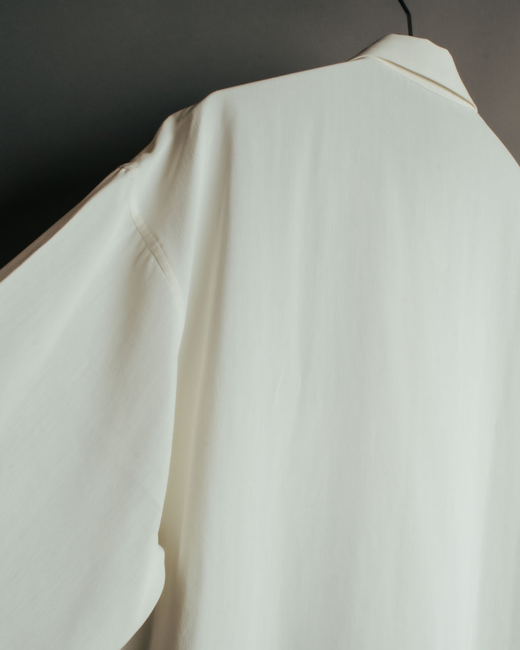 “UMBERTO GINOCCHIETTI“ 80’s-90’s pleated front ivory dress shirt