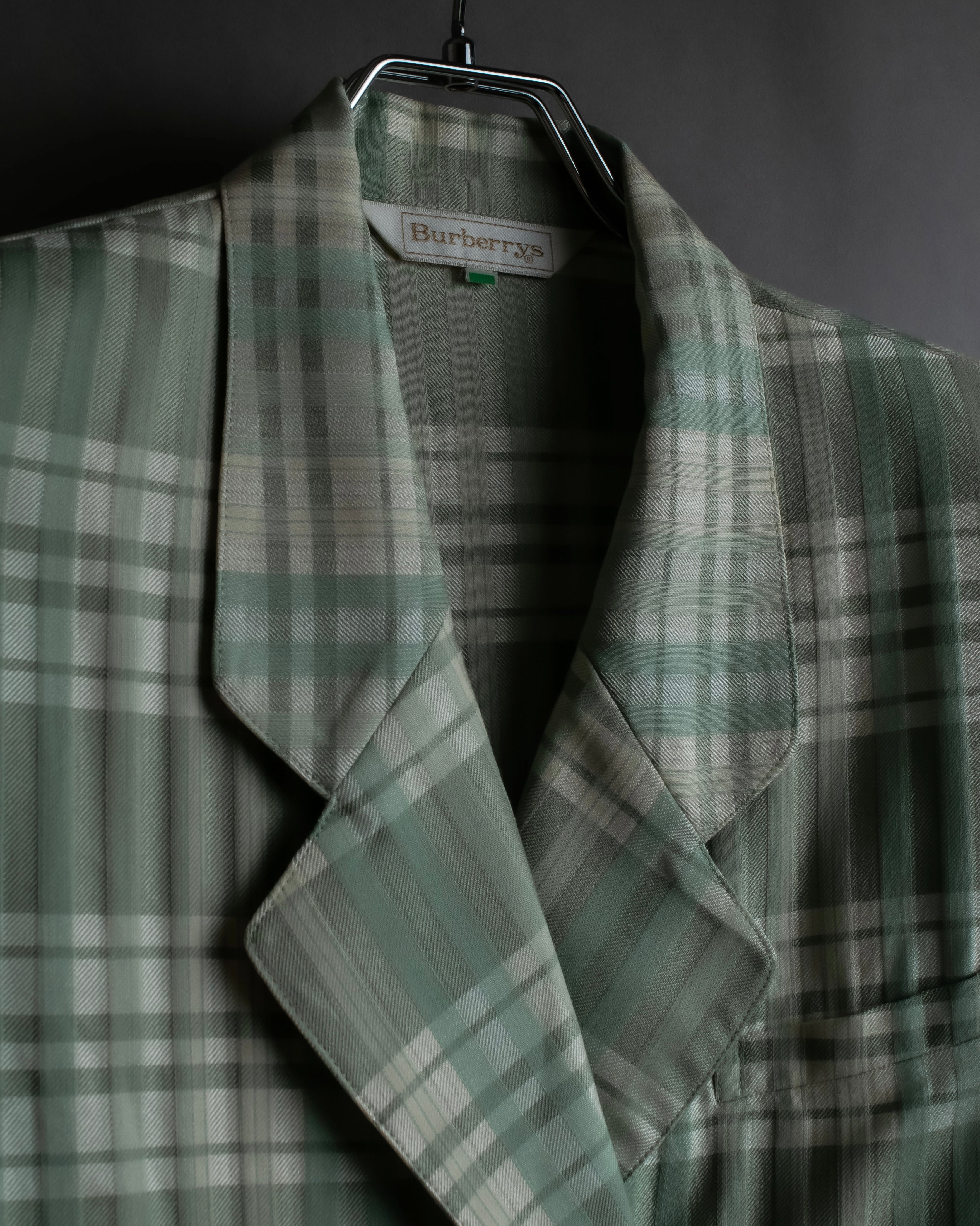 "BURBERRYS" Mint green check pattern skirt type set up