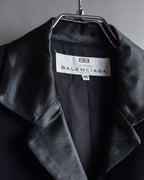 "BALENCIAGA La Mode" Satin-switched piping design tailored jacket