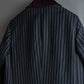 "GUCCI" Velour upper collar design thick stripe pattern chester coat