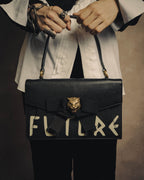 -SPECIAL- “GUCCI” Michele period Punk tiger head leather shoulder bag