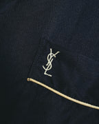 "Yves Saint Laurent" 90's-00's Herringbone silk pajama shirt