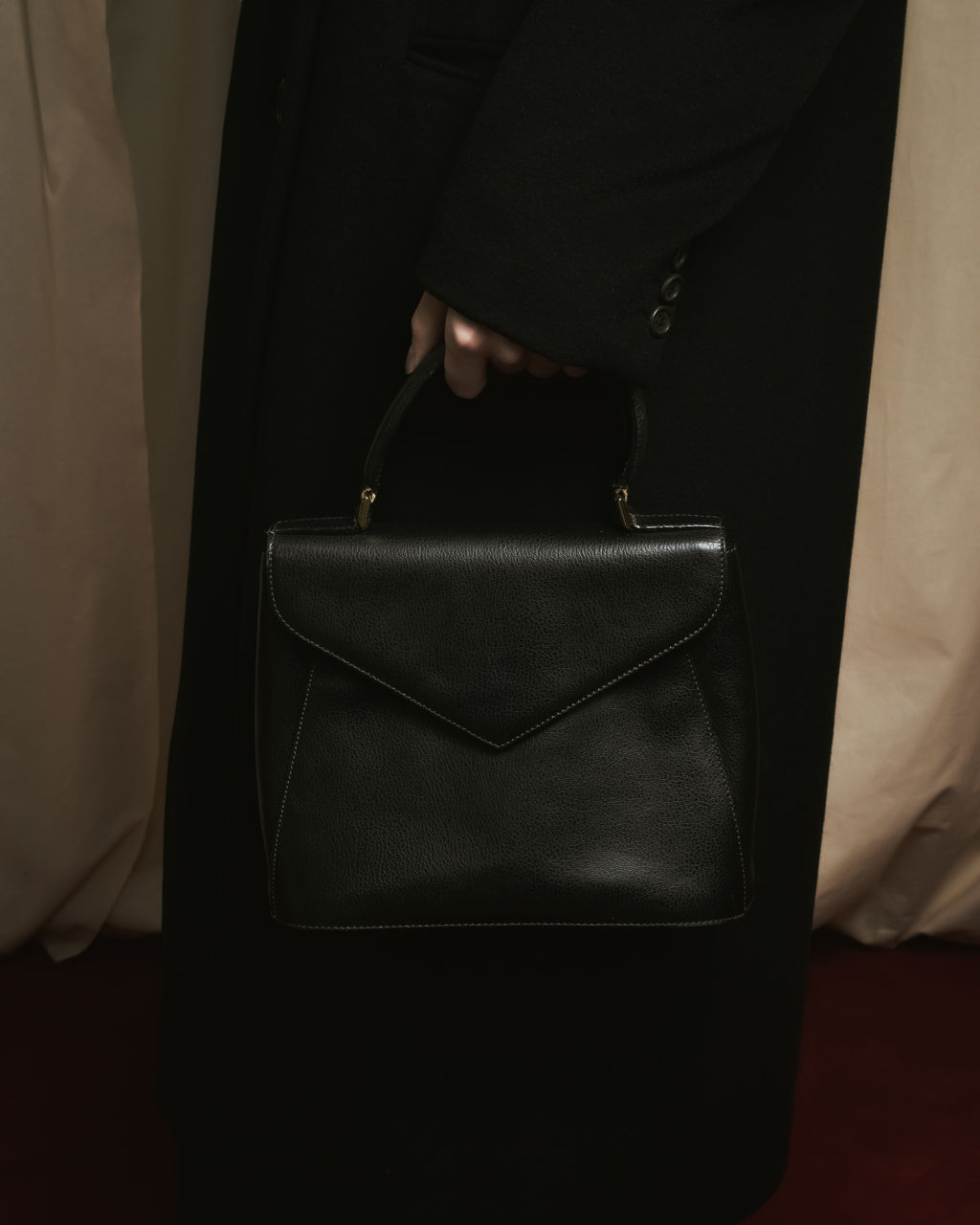 "Salvatore Ferragamo" Mid 90’s archival envelope flap top-handle bag