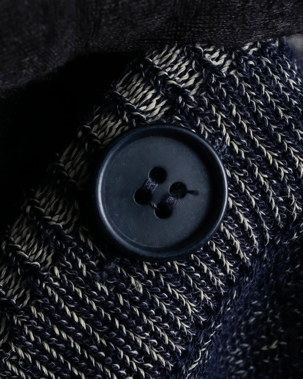 "Vintage abstract polka dot knit cardigan"