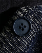 "Vintage abstract polka dot knit cardigan"