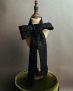 -SPECIAL- “CHANEL” 05Spring black tweed fringe necktie