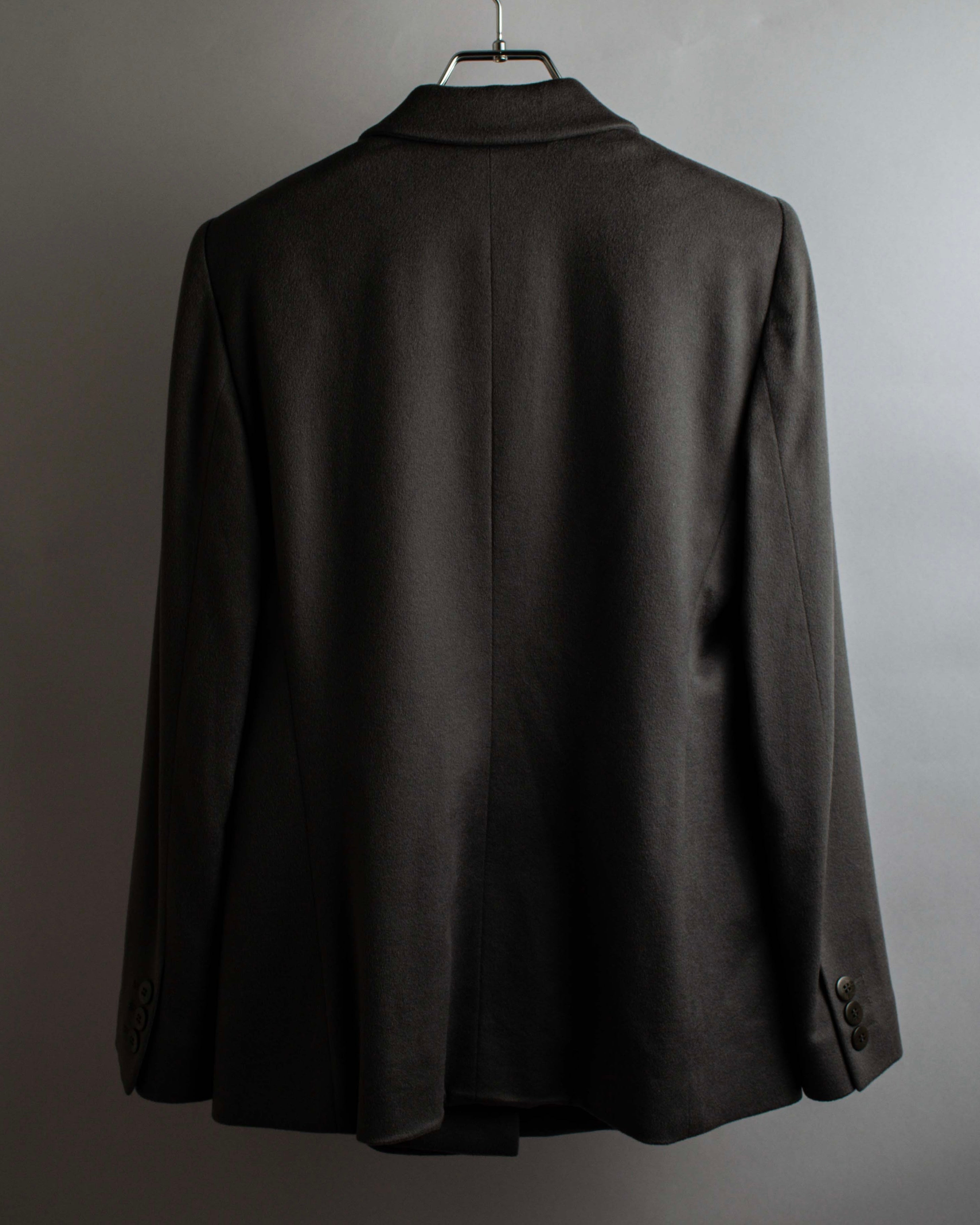 "ARMANI COLLEZIONI" Sharp peak lapel 100% cashmere tailored jacket