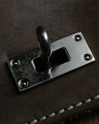 "Mademoiselle Accessories"
 Silver parts design leather one handle bag