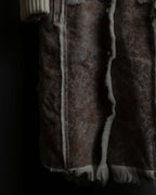 "Dolce &amp; Gabbana" Mouton &amp; knit combination design coat