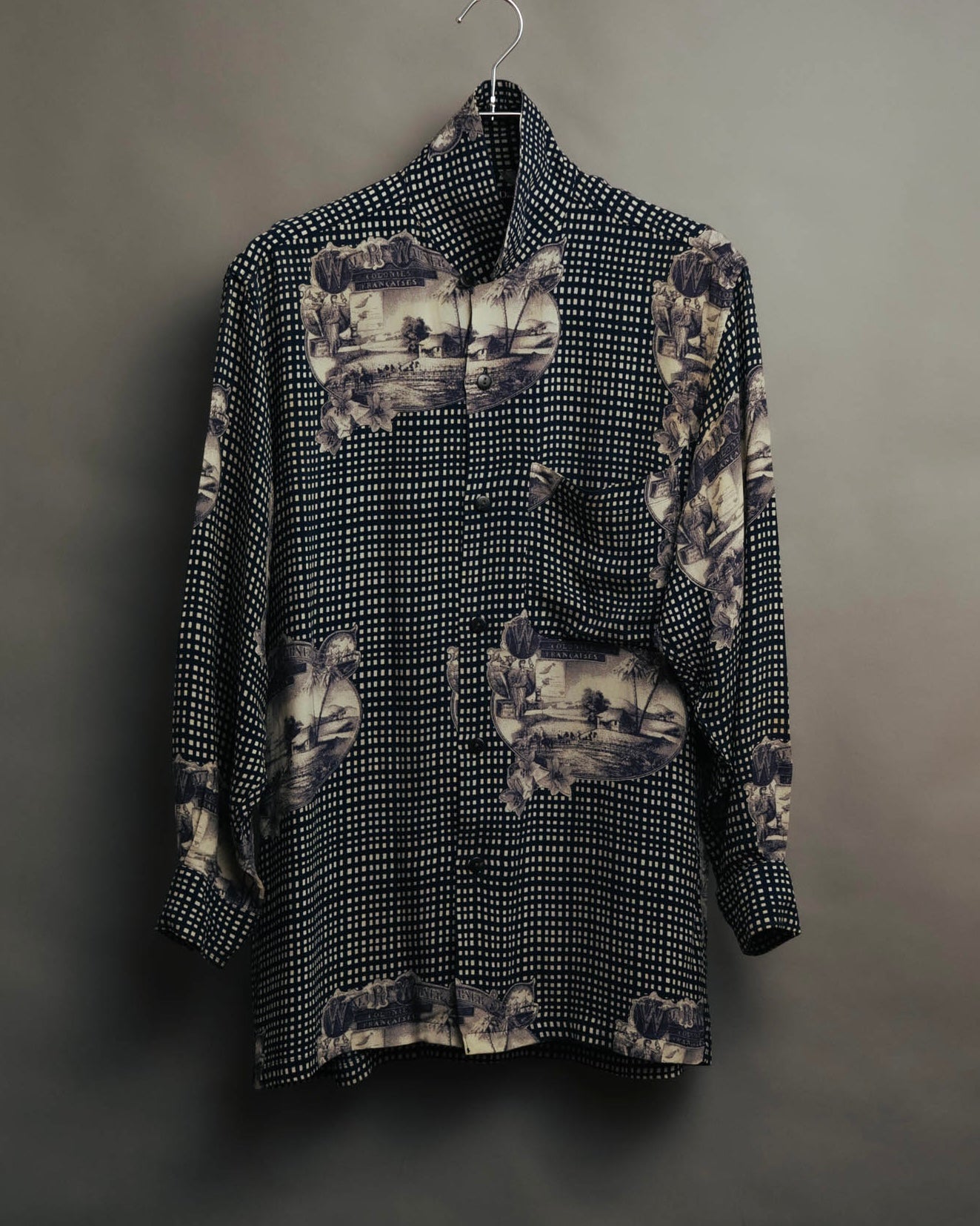 –SPECIAL– “Christian Dior” 80’s-90’s archival toile print shirt