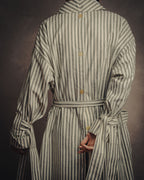 -SPECIAL- “LOEWE” 2010’s striped ribbon sleeve long gown coat