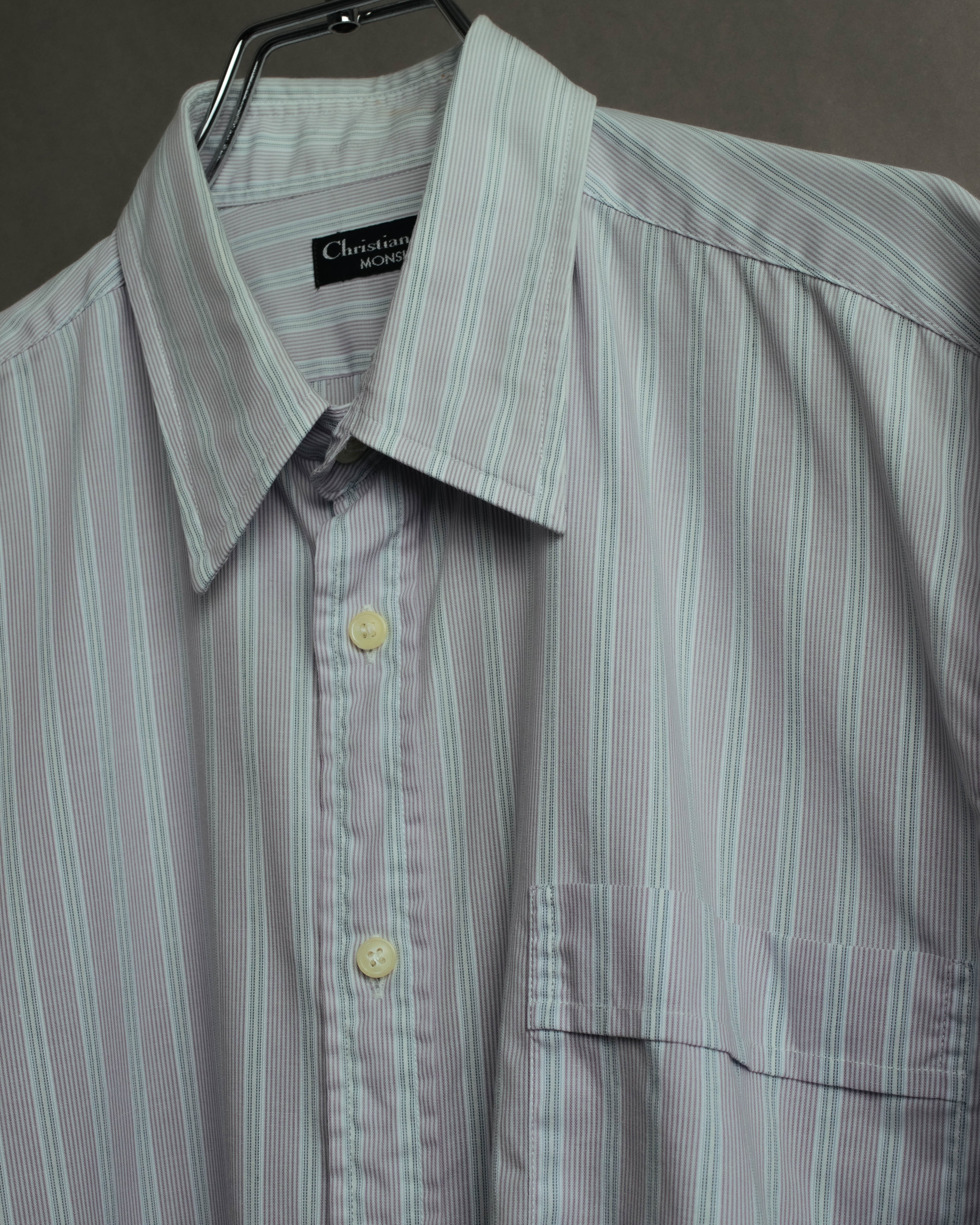 "Christian Dior" 80's-90's Relaxed striped long sleeve shirt