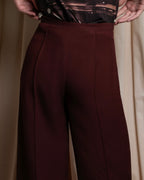 "JEAN PAUL GAULTIER" Beautiful drape burgundy wide slacks