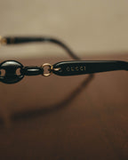 -SPECIAL- "Gucci" 00's Vintage aviator sunglasses with marina chain temples