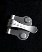 "CELINE" Hedi Slimane period metal buckle design long coat