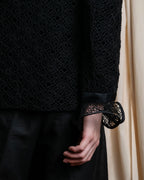 "JEAN-LOUIS SCHERRER" Lace frill design ribbon attached jacket