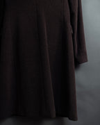 "miss Chloe" Fur collar switching design wool coat