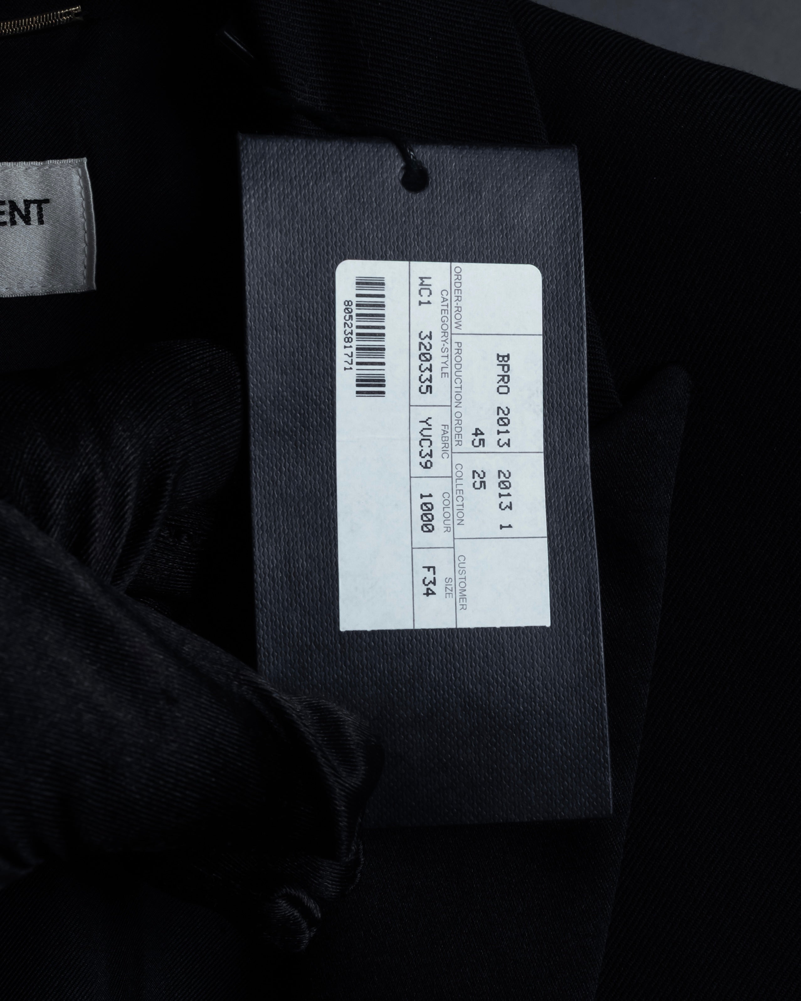 "Saint Laurent Paris" Modern tailcoat design jacket