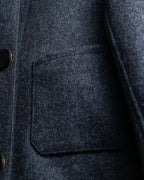 "BALENCIAGA" Double breasted Short length wool soutien collar jacket