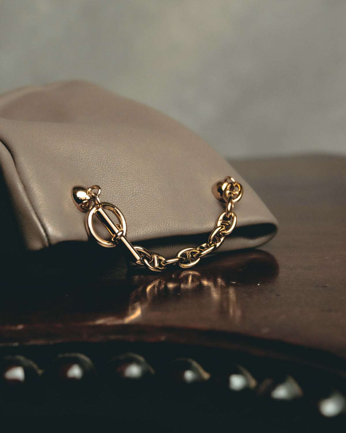 -SPECIAL- "Hermès" 20's Luxurious chain detailed lambskin leather gloves