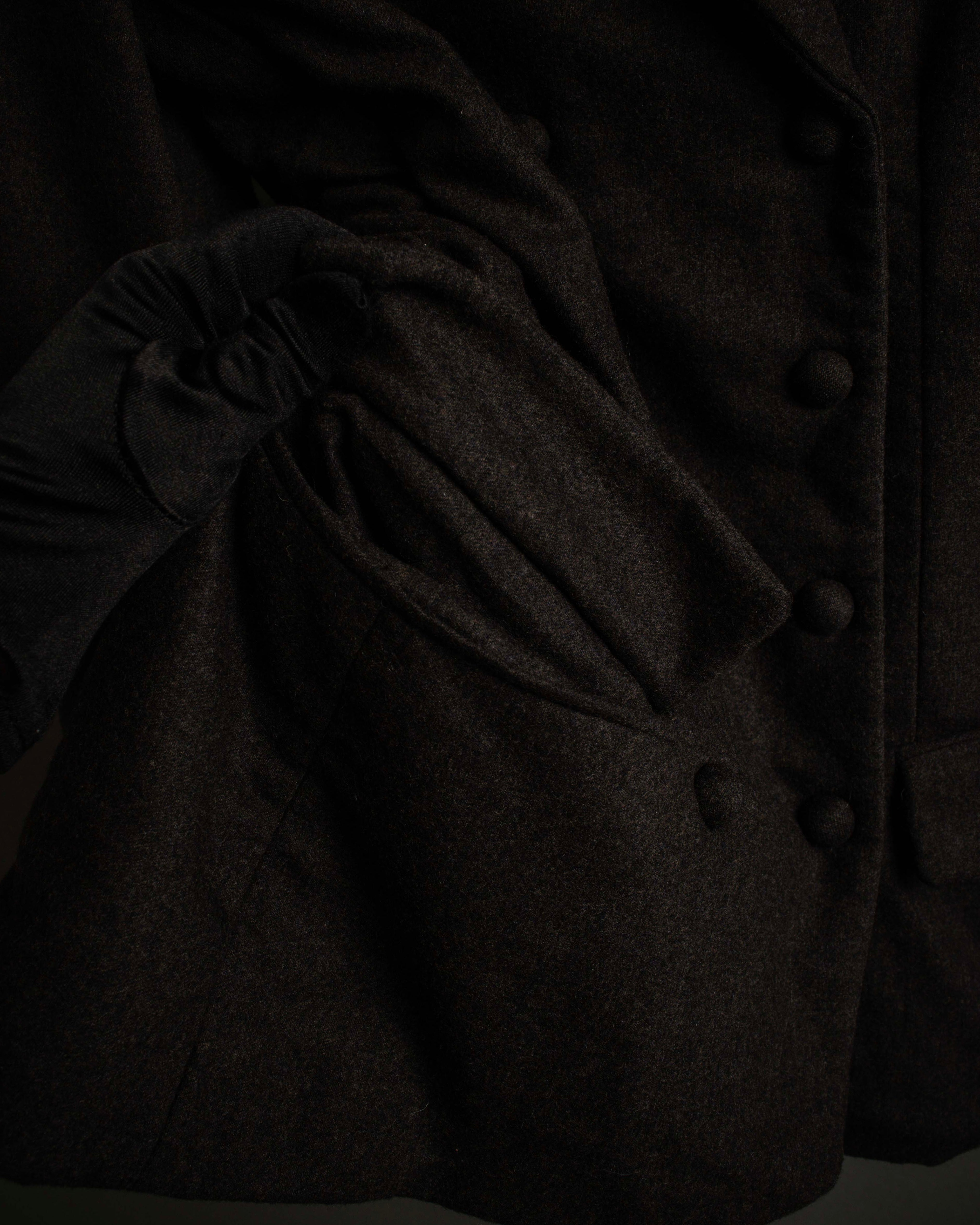 "FENDI" Double-breasted heavy duty wool flannel jacket