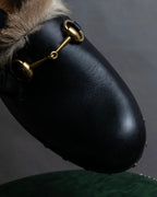 "GUCCI" Horsebit design Princetown heeled loafers