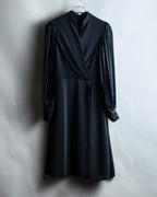 “Karl Lagerfeld” pleats designed stand collar summer dress