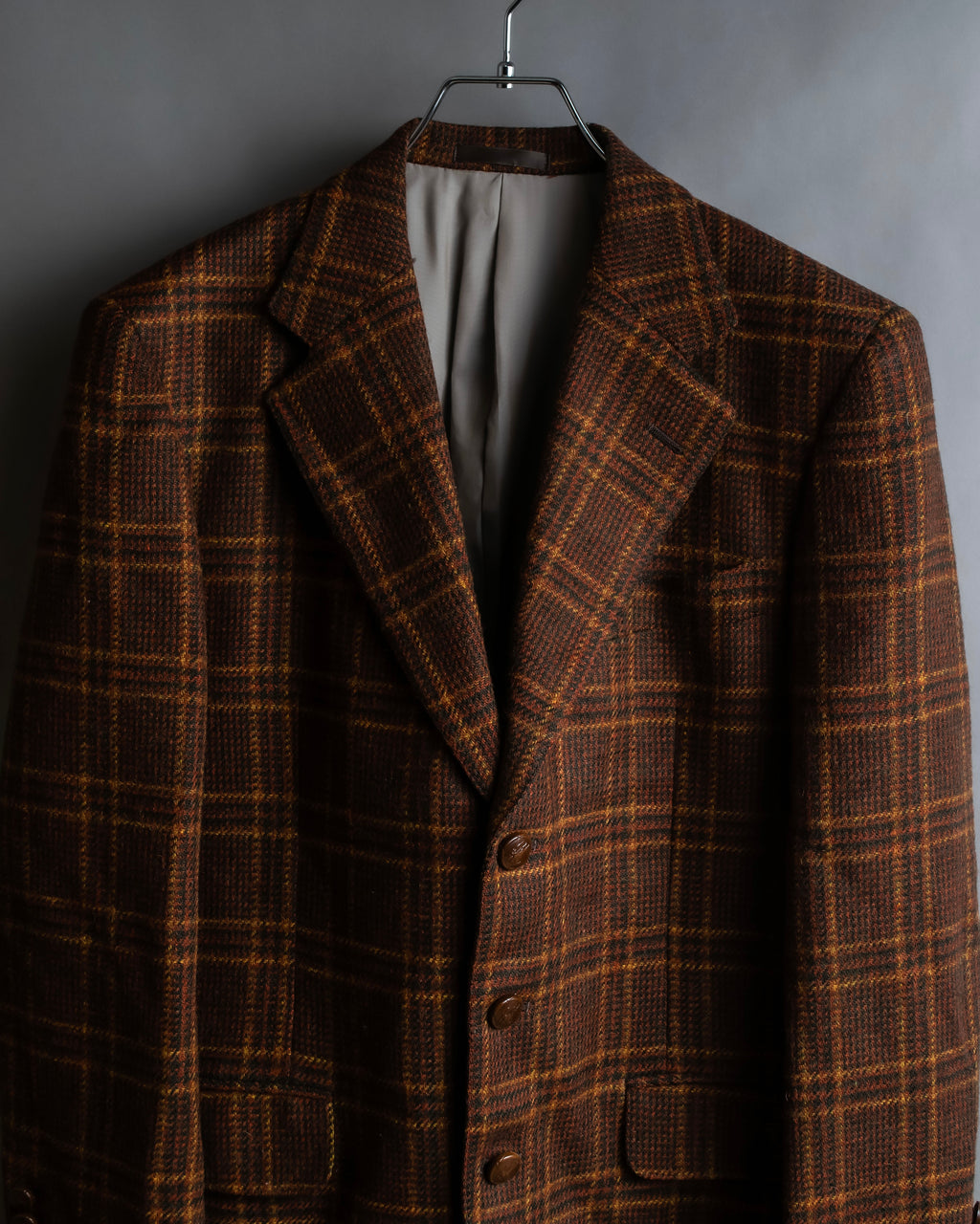 "Burberrys" Warm-colored checked twill tailored jacket