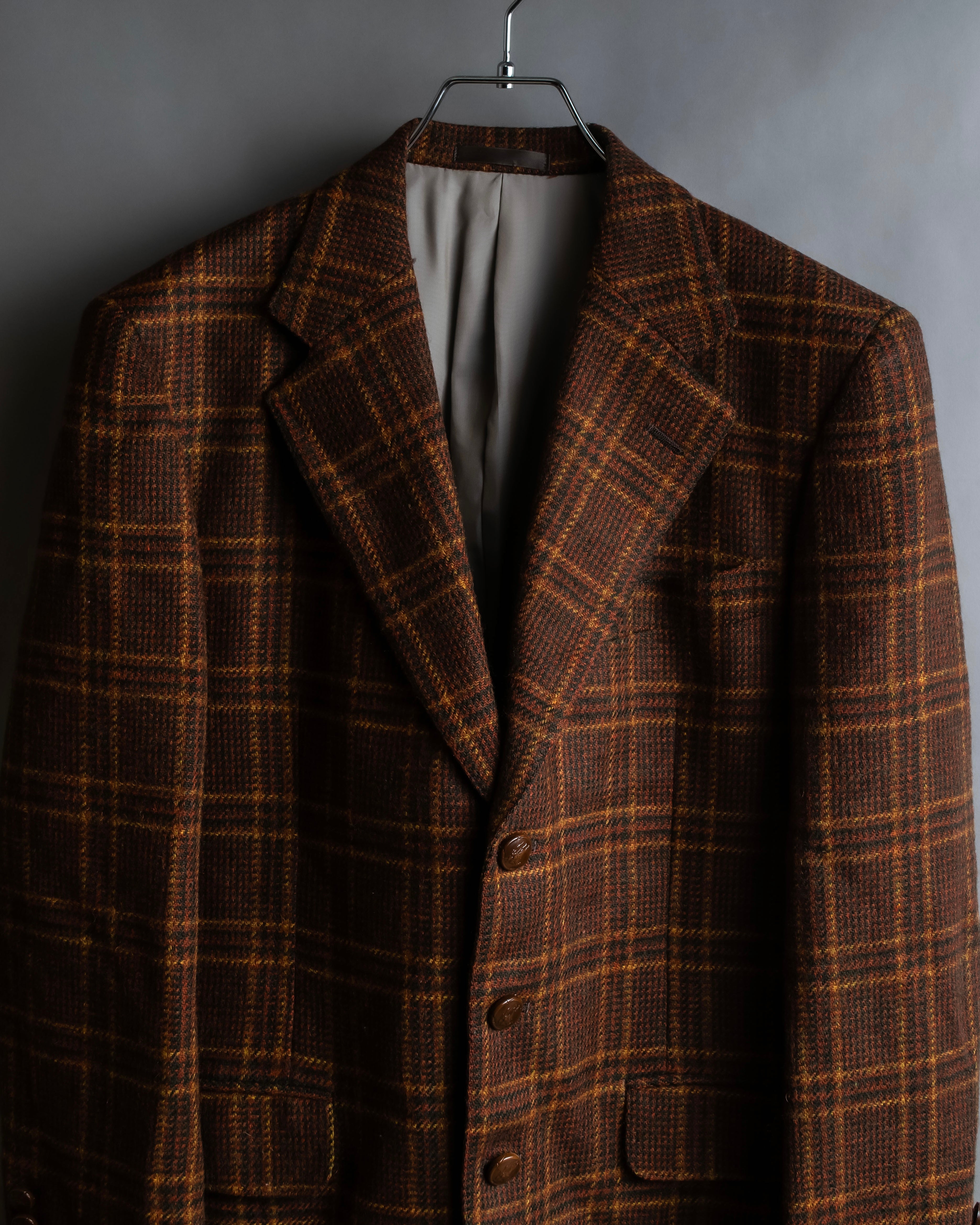 "Burberrys" Warm-colored checked twill tailored jacket